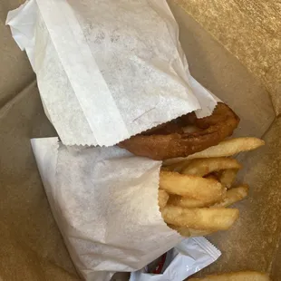 1/2 Fries and Onion Rings