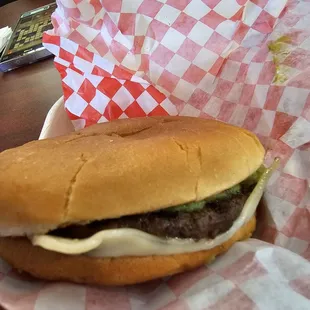 Classic with guac and swiss