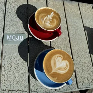 Flat white and cappuccino