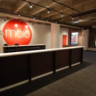 Front reception area and shoe rental.