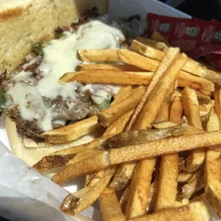 Philly Sandwich with Homemade Fries