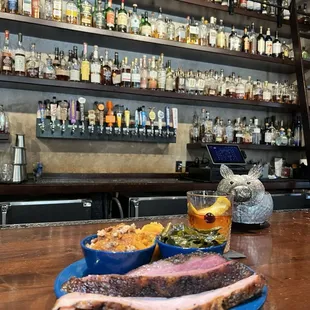 2 meat combo: turkey &amp; brisket. Sides: sweet potato mash &amp; collard greens