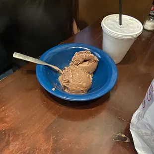 Ice cream that comes with the kid meal which was cool