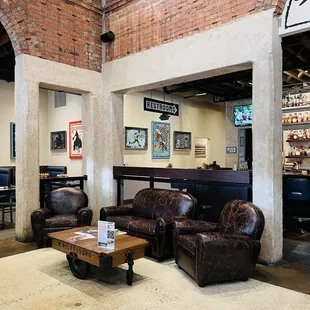 the interior of a bar