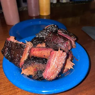 a plate of ribs