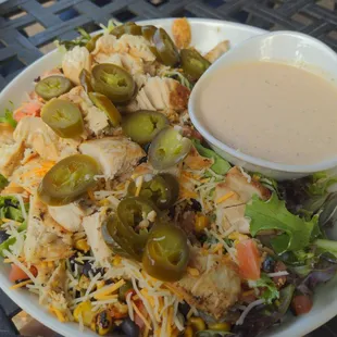 Santa Fe with jalapenos and grilled chicken