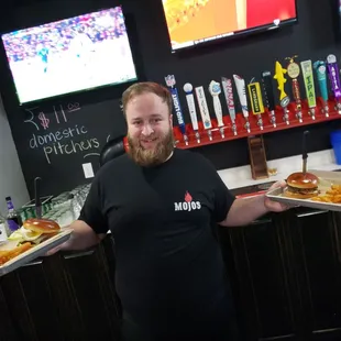 Daniel werks the bar like a total pro!
