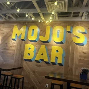 Wall at the bar