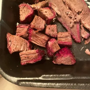 Dry tough &quot;burnt ends&quot; - zero Fat!