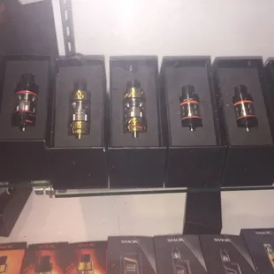 We carry a smok tanks TFV12, TFV8, TFV8 Big baby, TFV8 Baby