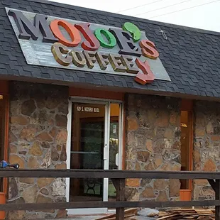 the front of the building