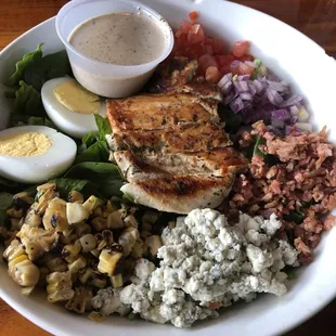 Cobb salad - lots of blue cheese crumbles which is great