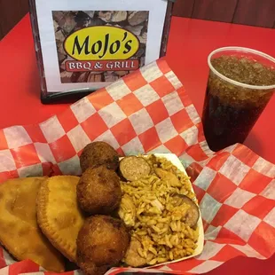 Natchitoches Meat Pies at MoJo's BBQ &amp; Grill in Fulton MO.