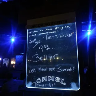 a blackboard with a message on it