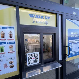 Walk up window where you order
