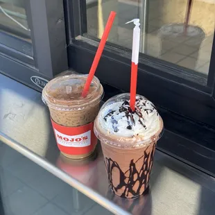 Peanut butter mocha blended and cinnamon bliss