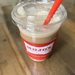 Nitro cold brew coffee (largest size). How dare you call this tiny cup of watered down piss coffee!!!