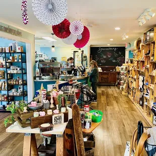 the inside of the store