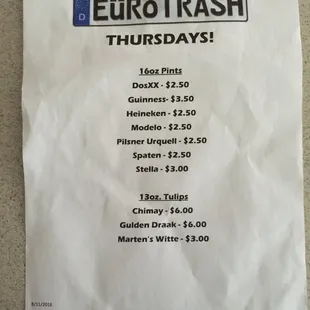 EuroTrash Thursday at Mojo&apos;s!!!