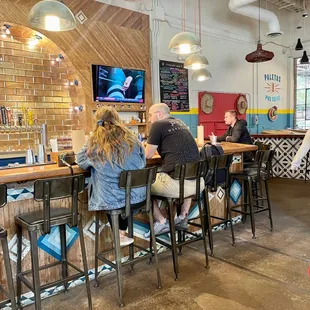 people sitting at the bar