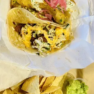 Korean Cauliflower Taco &amp; The  Fried Avocado Taco