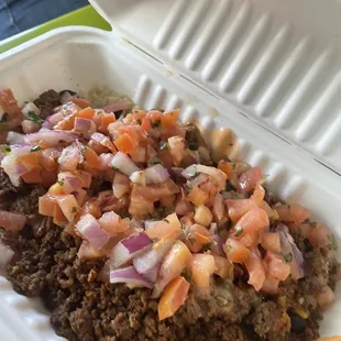 Beef burrito bowl