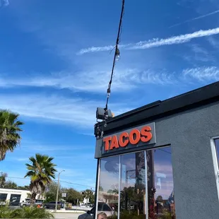 Tacos! Outdoor seating.