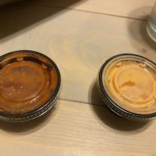 Fire sauce and mojo sauce