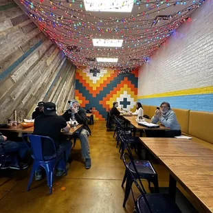 people sitting at tables