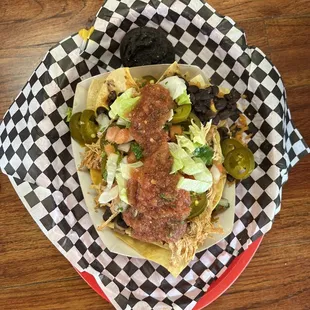 Half order chicken nachos.