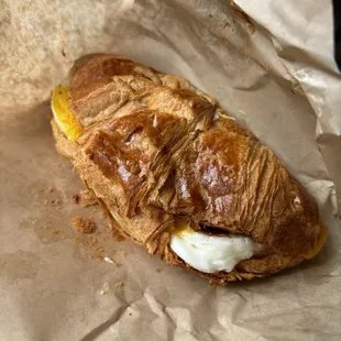 Egg and cheese croissant