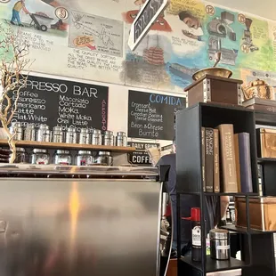 Inside near the cashier