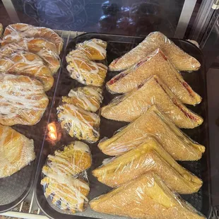 a display of pastries