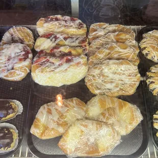 a display of pastries