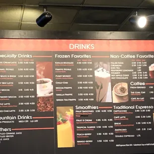 Menu board
