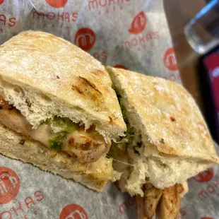 Chicken pesto panini