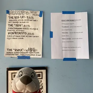 4/17/22 - ooohhhh...shhhhhh...Secret and Eggs Benes Menu!