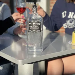 Outdoor dining and cocktails