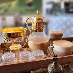 Turkish coffee and Adeni tea