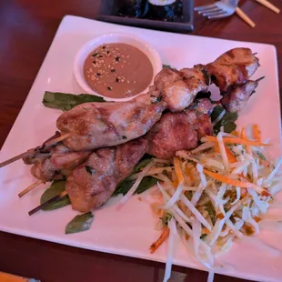 Grilled Chicken Skewers ($12) - 4 stars. These were great! Very juicy chicken. Sat dinner 2024-09-14