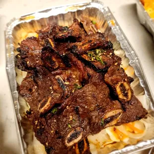 a tray of food on a table