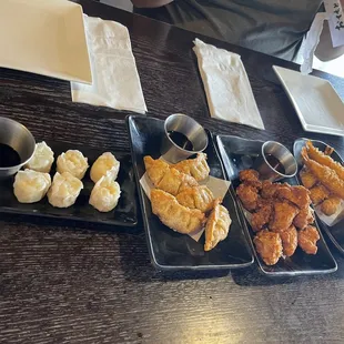 Shrimp Sionai - Fried Gyoza - Karaage - Shrimp Tempura