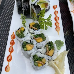 Vegetable Roll and Larry's roll