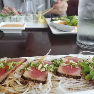 Tuna Tataki and Spicy Tuna Avacado Roll