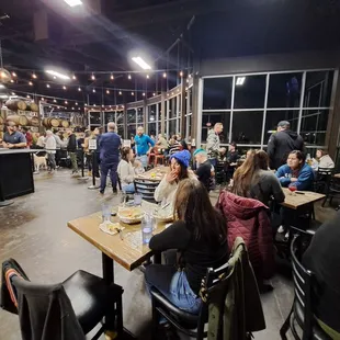 So popular inside Moksa Brewing on 2/16/23. West Coast Taco Bar was the food truck that night.