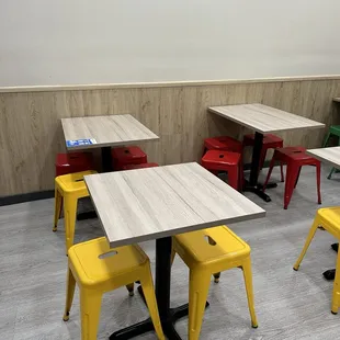 Small number of small tables inside