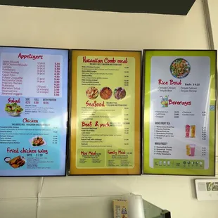 Bright placards for counter ordering