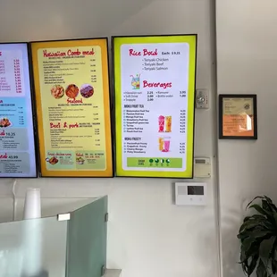 Drink menu
