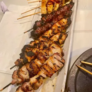 Various animal parts yakitori