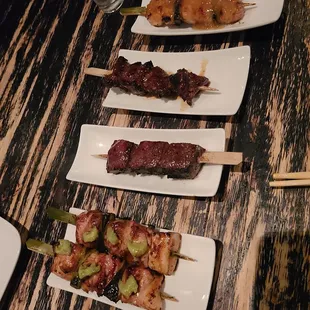 Momo w/ Wasabi Wagyu Beef (Salt &amp; Pepper) Wagyu Beef (Sweet) Momo w/ Yuzu Honey Glaze